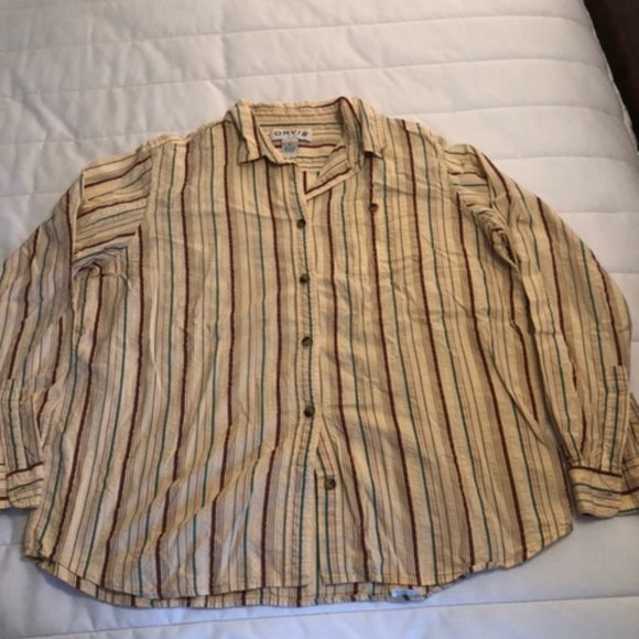 Orvis Collared Striped Button down - Picture 1 of 3
